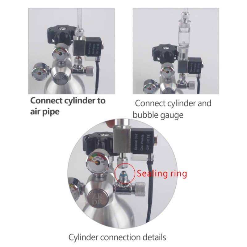 Válvulas de solenoide de CO2 de cabeza única/doble para acuario, regulador de baja temperatura para tanque de peces, magnéticas, eléctricas, AC100-240V