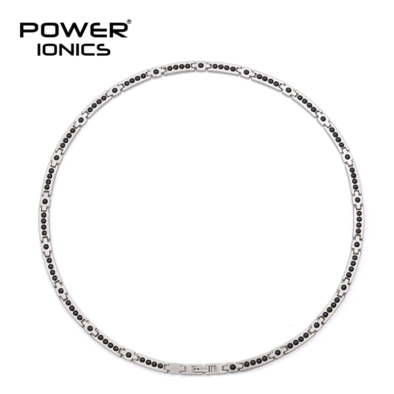 Power Ionics Echt 100% Titanium 99.999% Germanium Ketting Balance W/Doos PT030