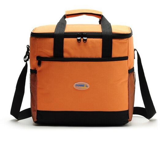 New Fashion 16L borsa da pranzo isolata portatile di grande capacità borsa da Picnic per alimenti termici per donna borsa da pranzo per uomo thermo Bag: Arancione