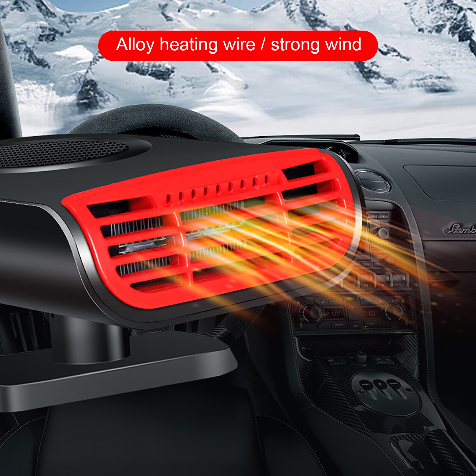 12V 150W 2 in 1 Car Heater Defrost Auto Windshield Defogger 180 Degree Rotatable Car Heater Fast Heating Cooling Fan