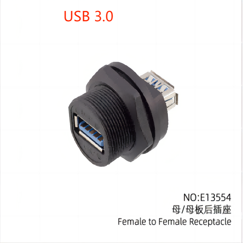Geben Sie eine USB 2,0 USB 3,0 wasserdichte USB-Buchse Daten IP67 Buchse M20 Stecker