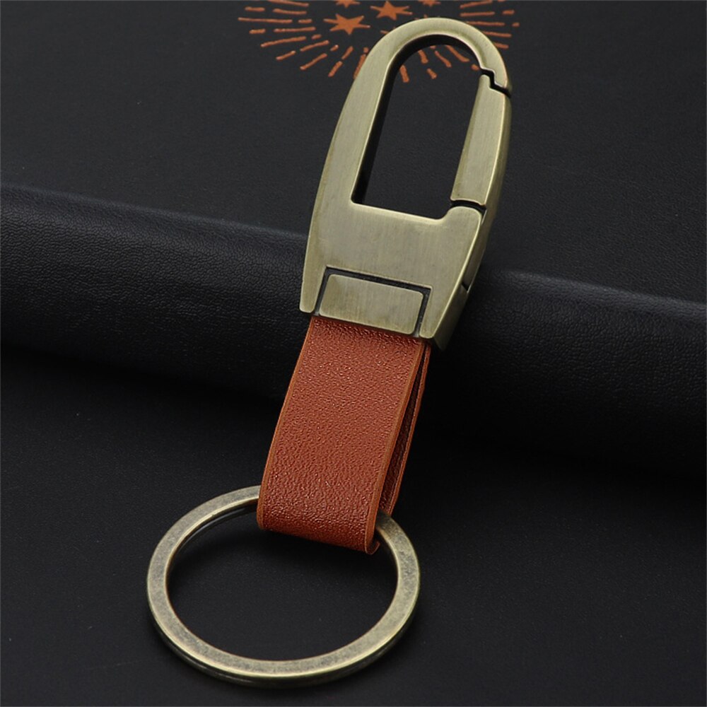 Mannen Eenvoudige Taille Gesp Lederen Business Sleutelhanger Autosleutel Houder Klassieke Sleutelhanger Accessoires Cadeau Voor Man: C