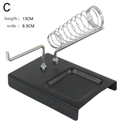1pc Electric Soldering Iron Stand Holder Metal Support Station With Solder Sponge Soldering Iron Frame Small And Simple: C
