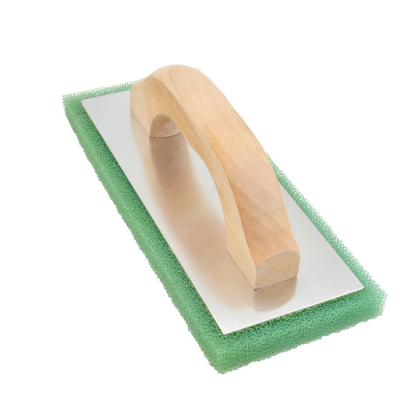 Square Plastering Trowel Green Foam Sponge Handheld Concrete Spatula Grout Float Tiling Tools with Wooden Handle