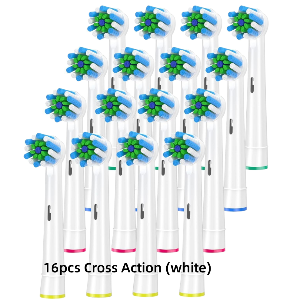 Black EB50 Brush Heads Cross Action 16 Degree Angle Spare Dental Nozzles for Oral B Electric Toothbrush D12/D16/DB4010/DB4510: Silver