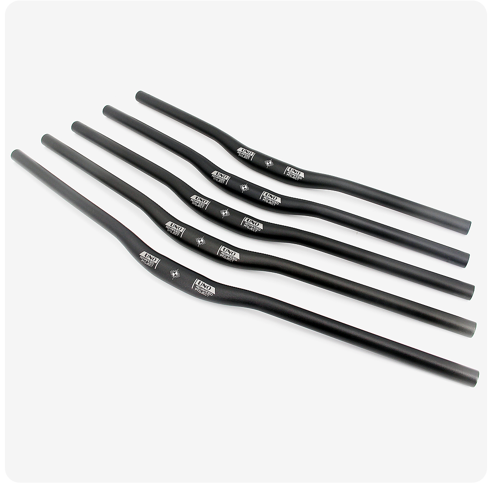 UNO-Manillar de bicicleta recto/ribalón, mango plano de aleación de aluminio para bicicleta de montaña, 640, 680, 720, 740, 760, 780, 800mm, piezas de bicicleta