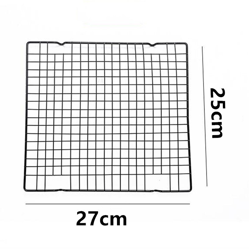 1pc rustfritt stål rist kjølebrett kake matte stativ stekeovn kjøkken baking pizza brød grille cookie kjeksholder hylle: misligholde tittel