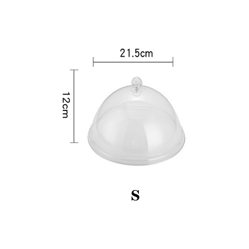 Pc Acryl Transparant Voedsel Stofkap Cirkel Plastic Groente Cover Taart Deksel Fruitschaal Cover Snack Cover Kan Gai: A