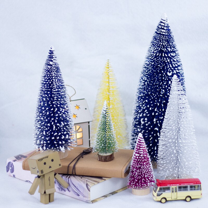 20-30CM White Pine Needle Tree Cedar Christmas Tree Ornaments Christmas Decorations Artificial Tree Decor Desktop Christmas