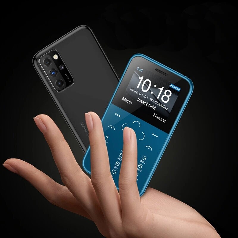 Soja  s10p 400 mah 1.54 inch mtk 6261m anti-verlies dialer ultradunne draagbare pocket studenten lage straling mini kaart telefoon