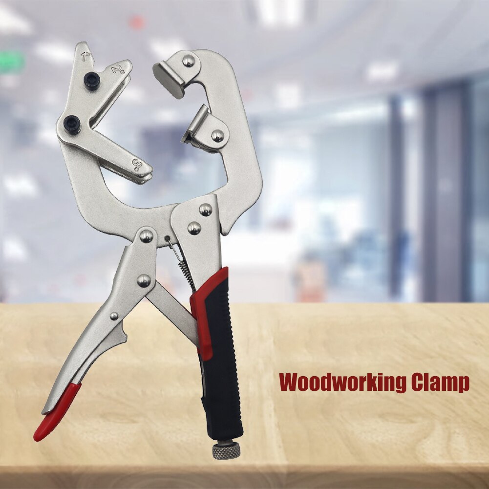 2 in 1 C-Clamp Vise Grip Locking Plier Wrench Quick Pliers Pincers Welding Metal Steel Locking Wooden Tenon Locator