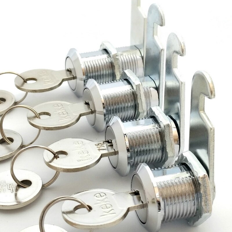 1Pcs Rotary Circular Tongue Lock For Home Office Door Cabinet Mailbox Drawer Cupboard Security Furniture Lock With Plastic Keys