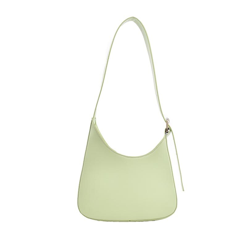 Style français En Cuir Sac À Bandoulière U Aisselle Petits Sacs À Main Pour Pochette Pour Femmes Sacs Couleur Uni Vintage Fourre-Tout Sac À Main: Green shoulder bag