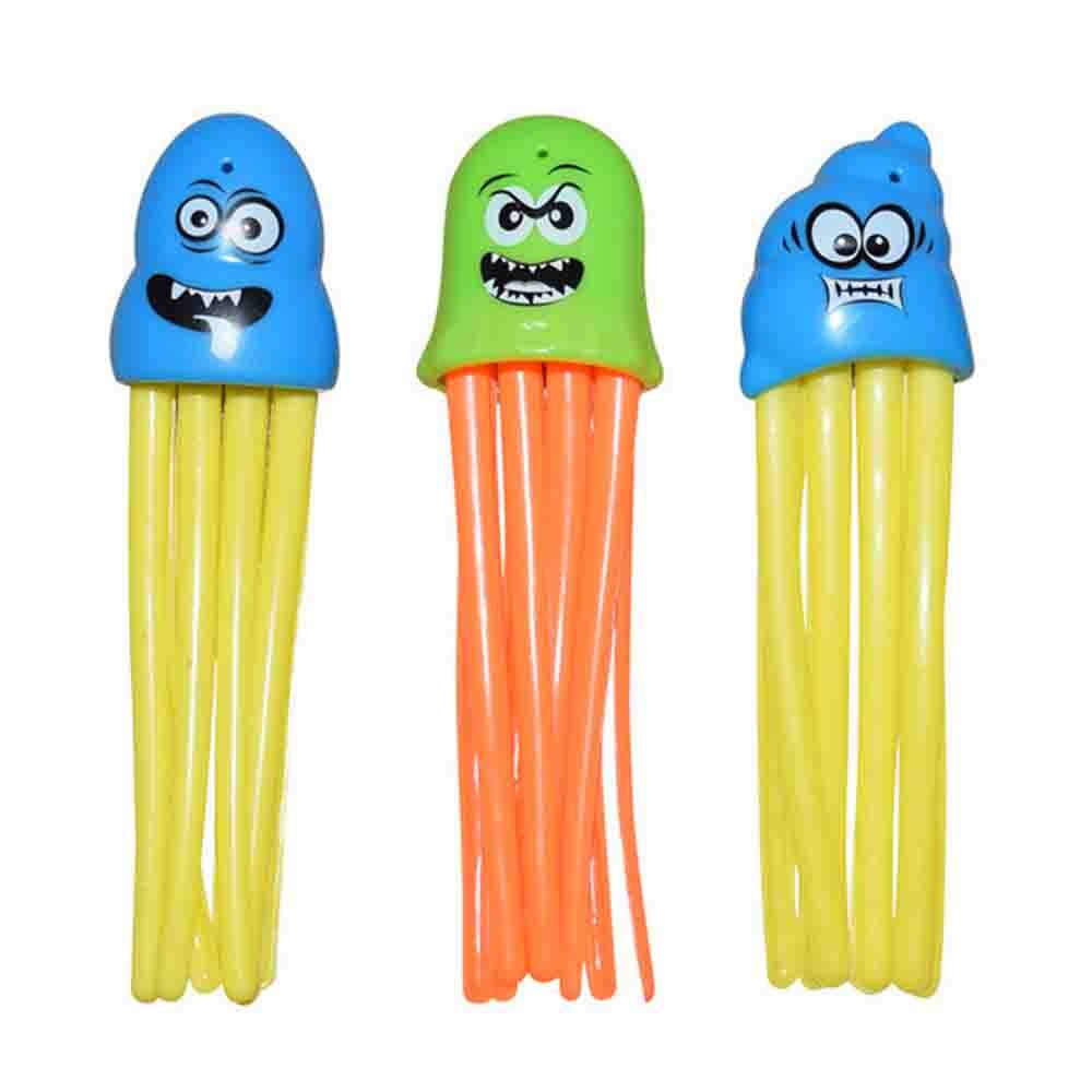 Children's swimming toy diving ring stick water injection toy various styles swimming pool party decoration beach toys: 3 pcs diving octopus