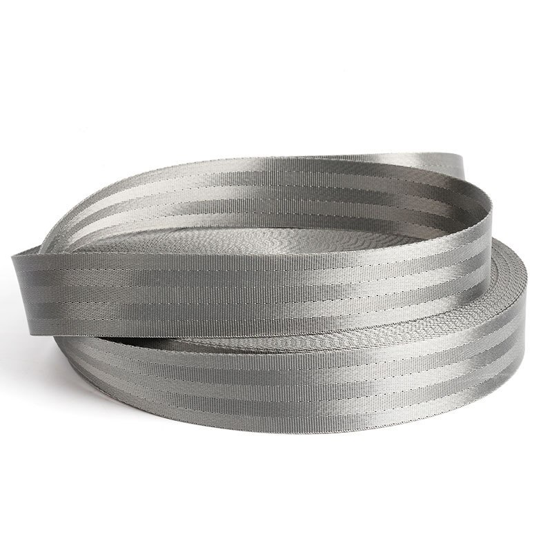 38 Mm 50 Mm 2M Zilver Nylon Heavy Webbing Riem Pack Strapping Naaien Zak Autostoel Visgraat Patroon riem Hond Touw Ruban: silver 50mm