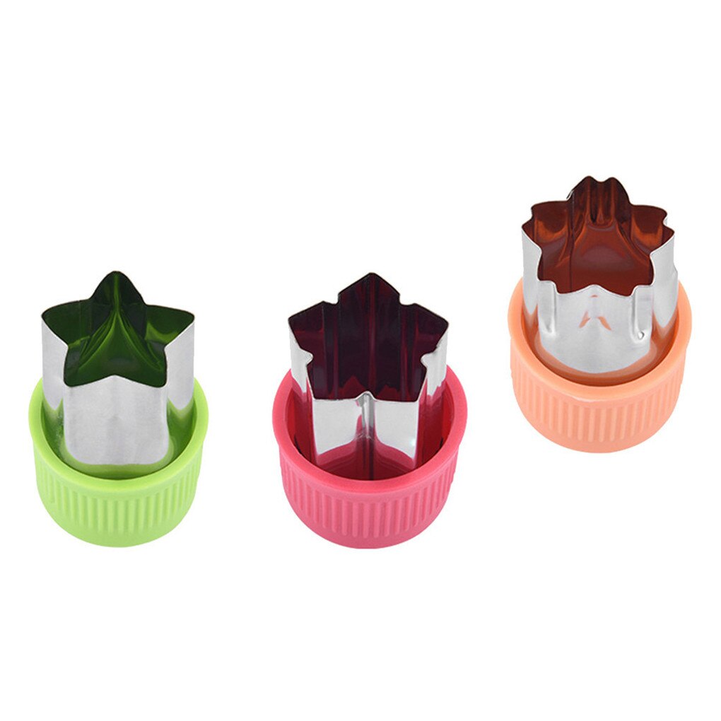 3 Stks/set Rvs Mould Bloemen Fruit Groente Snijder Vormen Set Cookie Slicer Mold Cutter Tools Keuken Accessoires