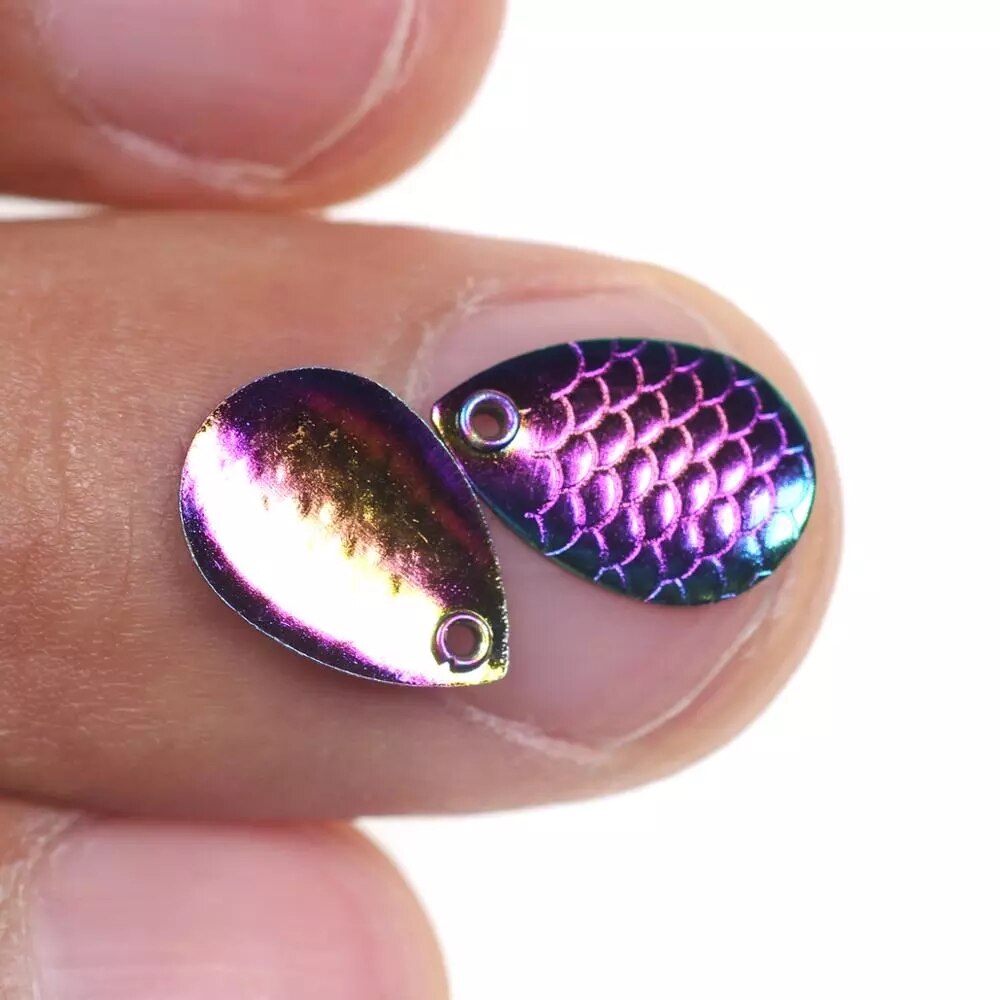 10 unidades de Señuelos de Pesca con cuchillas, señuelo de pesca con mosca, cuchara pequeña, señuelo giratorio, aparejos, hoja giratoria, accesorios de señuelo de trucha DIY