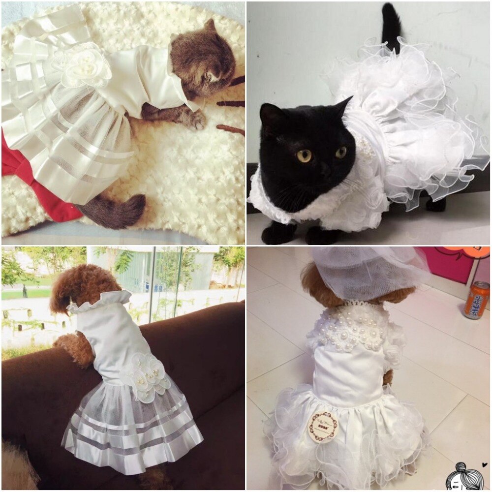 Vestido de boda de lujo para perros y gatos, falda para cachorros, tutú para mascotas, suministros para disfraces de novia, varias princesas, XS a 4XL