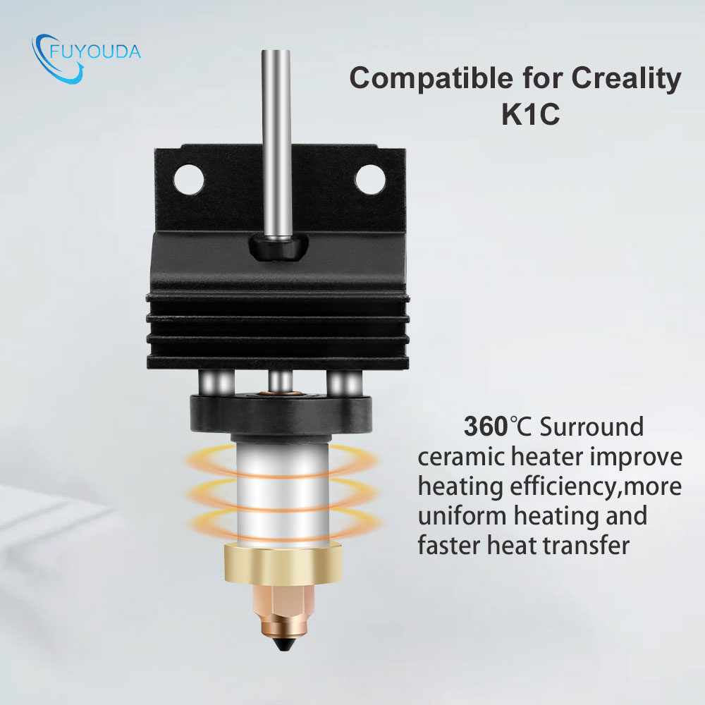 per Creality k1c k1 Max Hotend kit blocco riscaldante in ceramica Accessori 3d Aggiornamento caldo fine Assemblaggio Dissipatore di calore kit ugelli unicorno