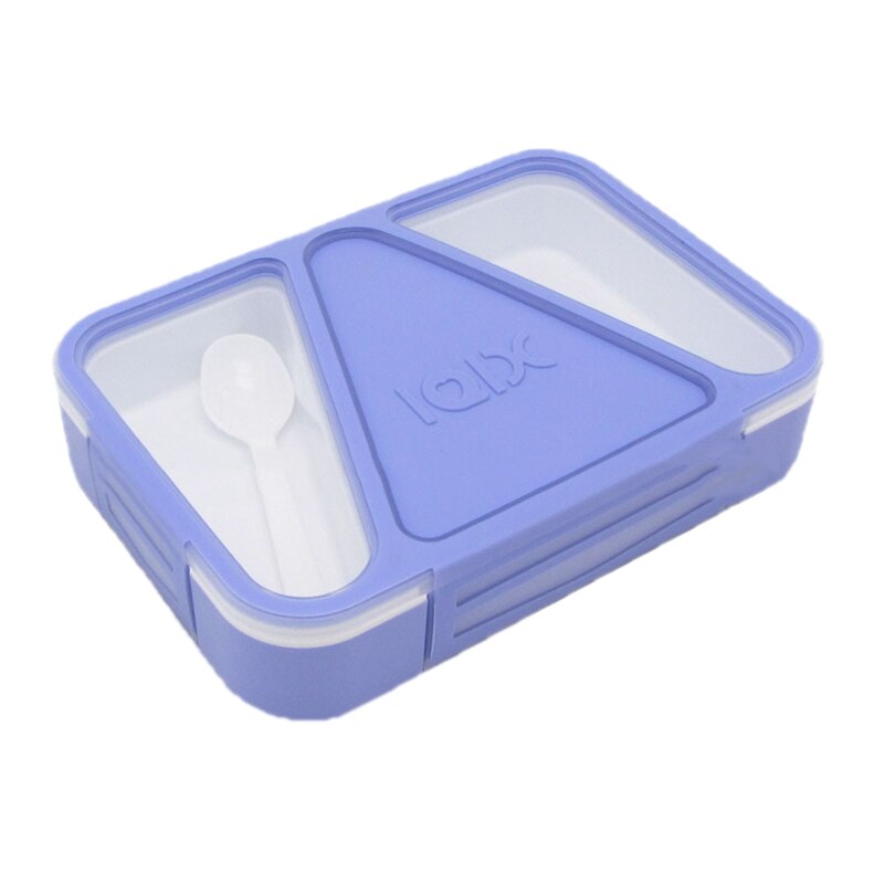 3 Partition Portable Lunch Box Microwave Oven Bento Box Healthy Plastic Food Storage Container Lunchbox BPA Free: Blue A