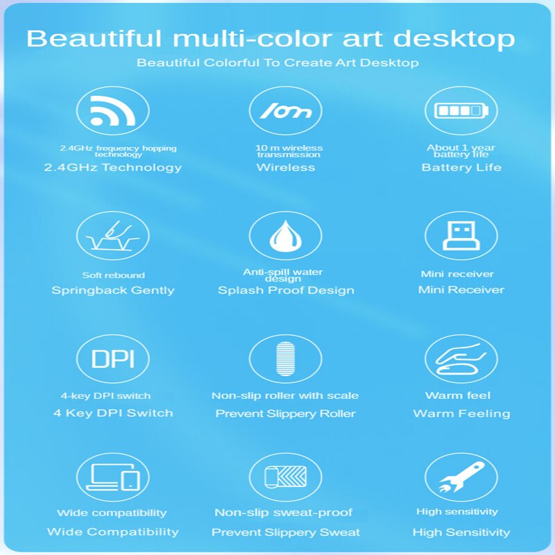 2.4G Wireless Keyboard and Mouse 104-key Keyboard Office Keyboard Gaming Keyboard for PC Computer Laptop