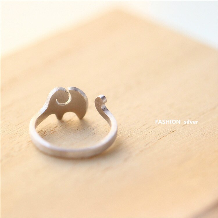 Nieuw! Echt 925 Sterling Zilveren Ring Zilveren Sieraden Ring Tekening Hollow Olifant Takken Sieraden Sieraden