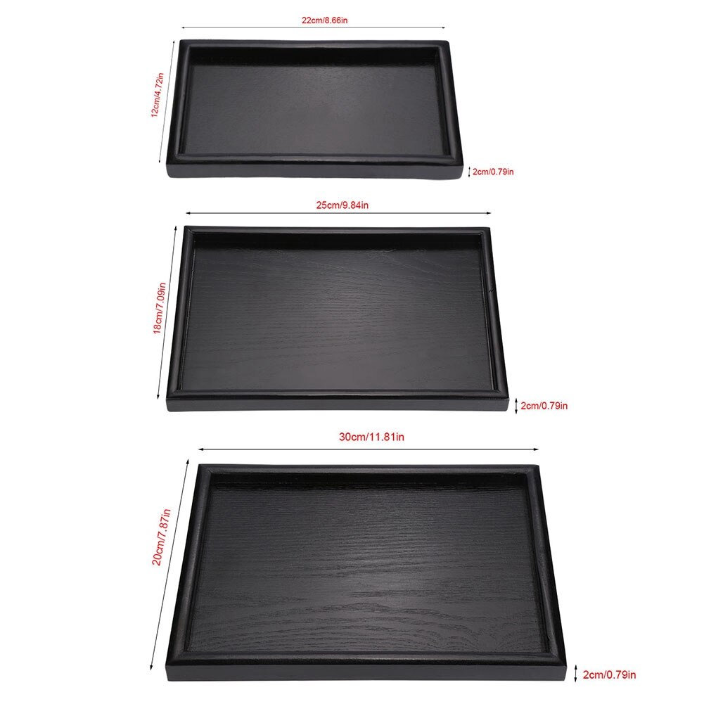 Rectangle Shape Wood Tea Coffee Snack Food Meals Serving Tray Plate Restaurant Trays Food Cake Plate Wood Serving Tray