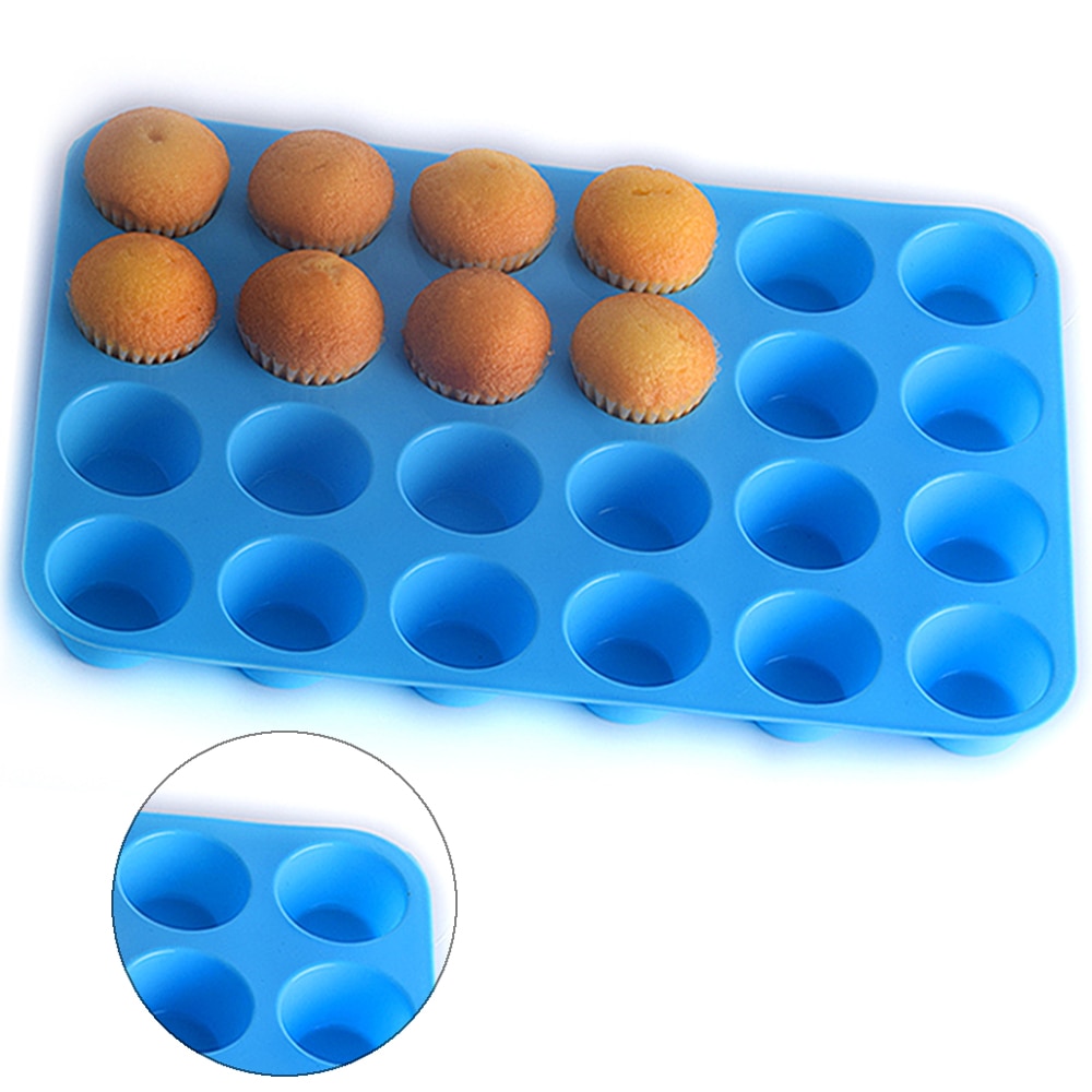 Mini kerst muffinvorm 24 gaten siliconen zeep koekjes cupcake bakvorm cakevorm bakvorm thuis diy cake bakgereedschap mal