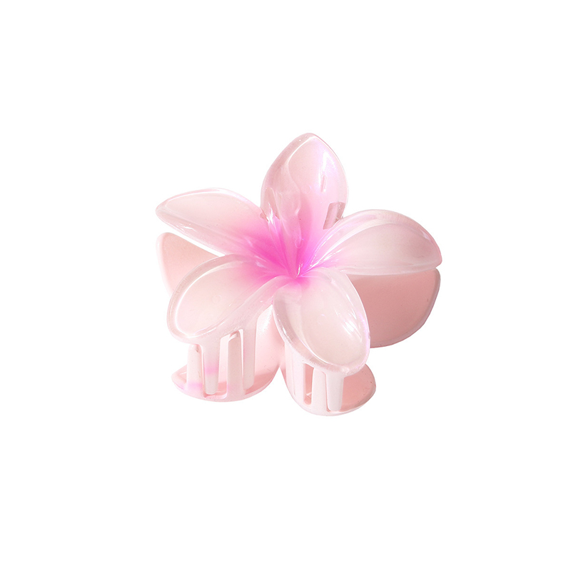 Pinza para el pelo con forma de flor para mujer y niña, pasadores de horquilla, soporte para cola de caballo, accesorios para la cabeza de playa, 8CM: Rosa