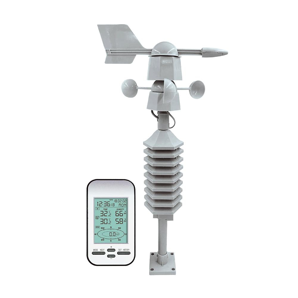 433MHz WS0232 Wireless Weather Station Clock Wind Speed Direction Sensor