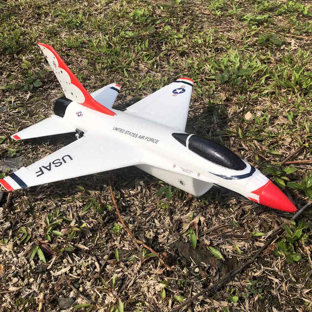 35mm Micro RC Jet F16 Weiß Unmontiert Kit