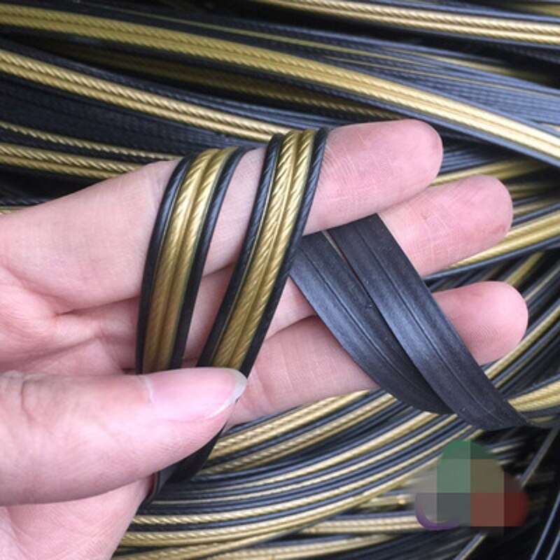 Imitation rotin synthétique plat 8MM, dégradé de café, quatre lignes, matière première tissée pour tricot et réparation de meubles de chaise: color 3