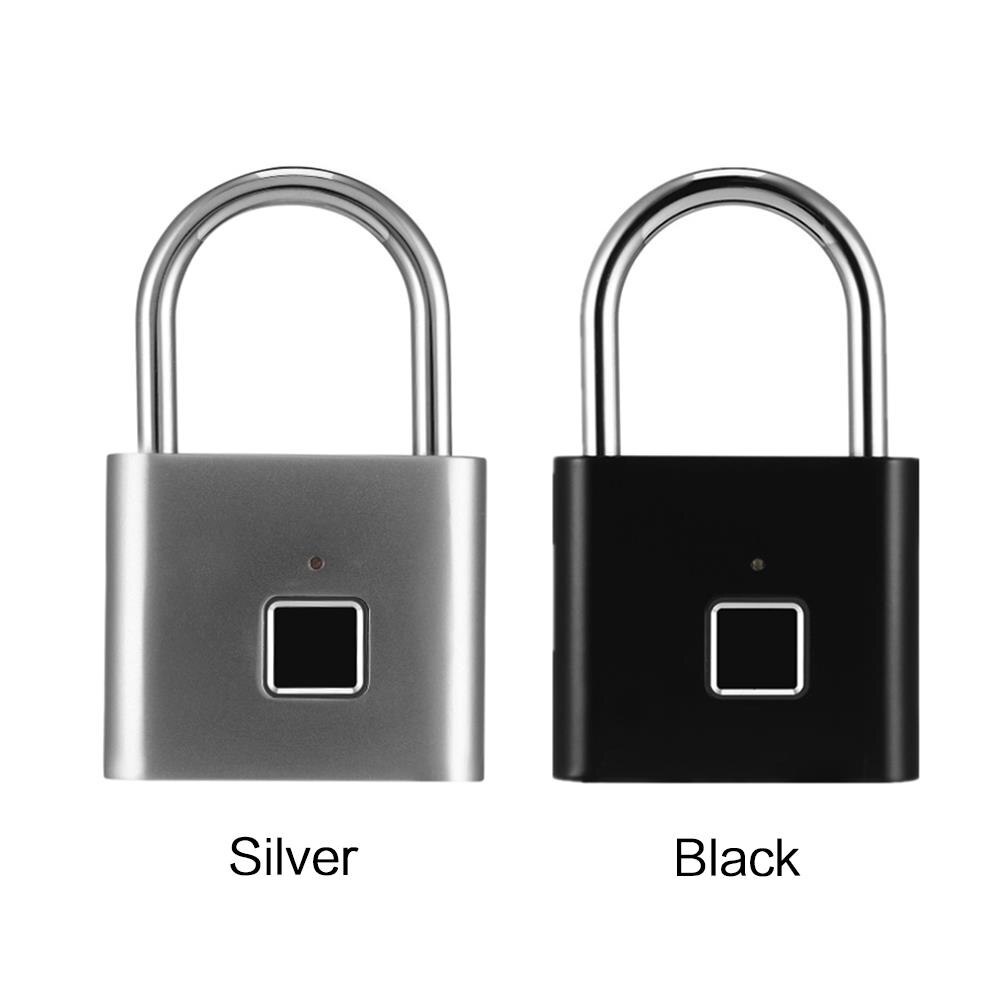 Fully Automatic Wardrobe Luggage Cabinet Lock Smart Padlock Modern Simplicity Drawer Biometric Locks Office Black/Silver Travel