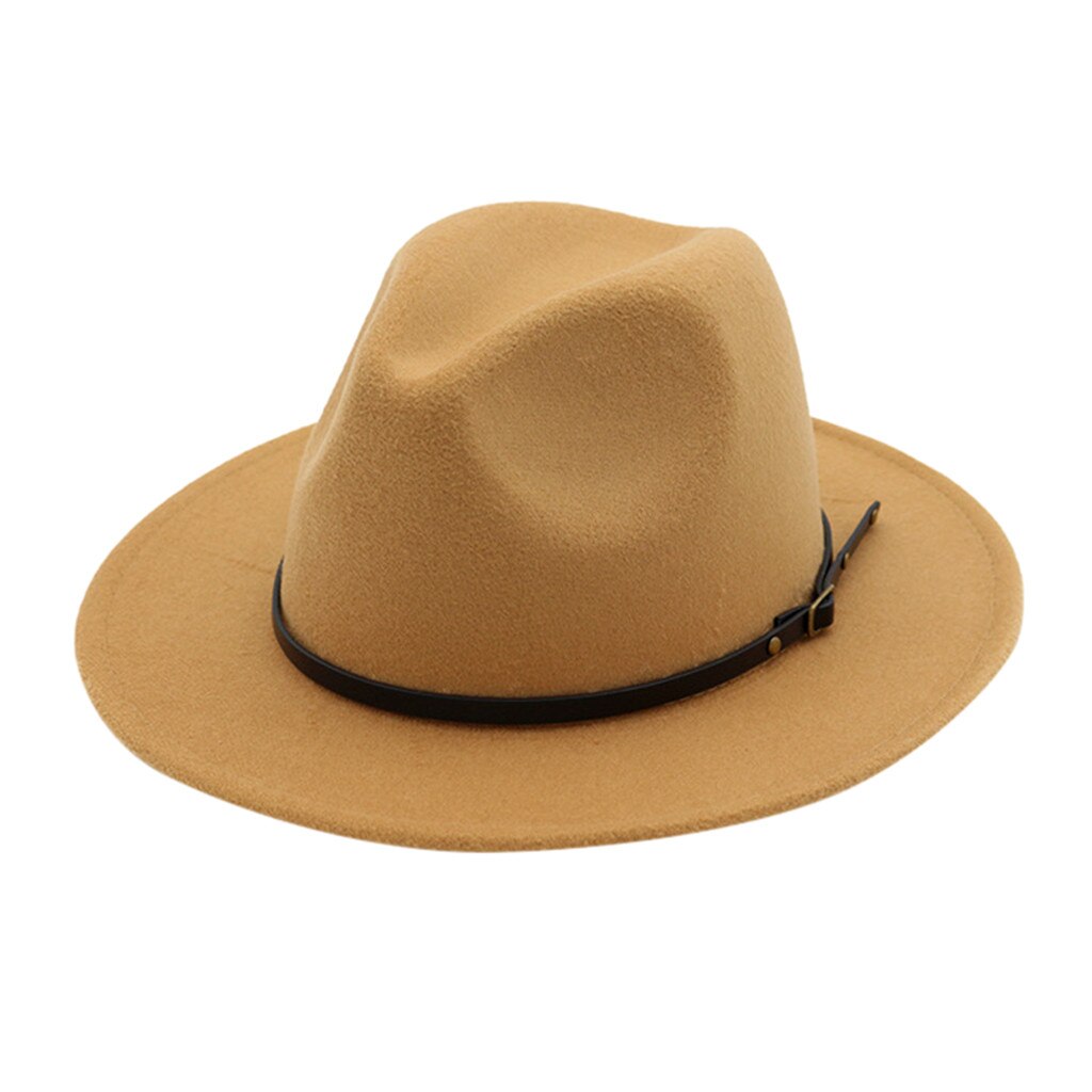 Summer unisex sun hat casual vacation Panama straw hat men wide brim Beach jazz men hats outdoor casual hat: KH