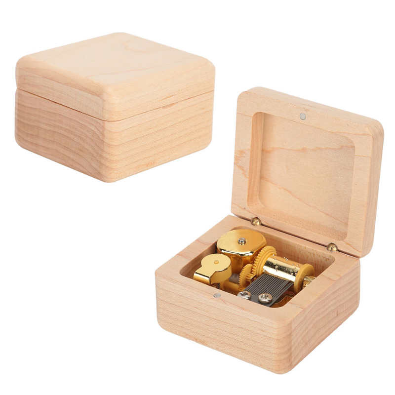 Wood Musical Box Portable Small Musical Boxes for Children Parents