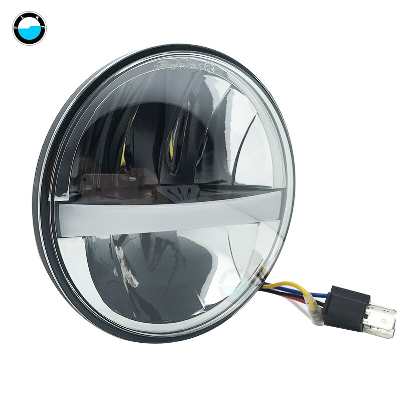 5-3/4"Inch LED Light Bulbs H/L Projection Headlight With 5.75 Inch Headlight Bucket shell For motorcycle Sportster XL 883