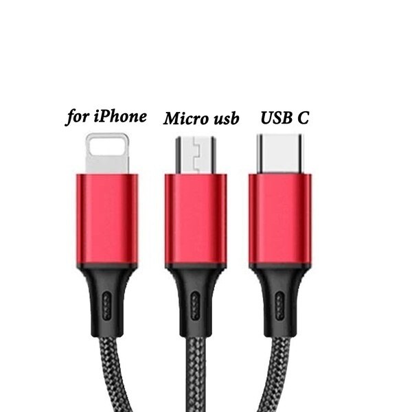 Multifunctionele Oplader Kabel Universele 3 In 1 Meerdere Usb Oplaadkabel Adapter Voor Iphone Huawei