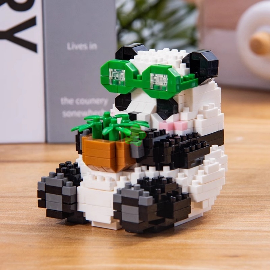 DIY Assemable Animal Cute MINI Chinese Style Animal Panda Building Block Educational Boy Toys For Children Model Bricks