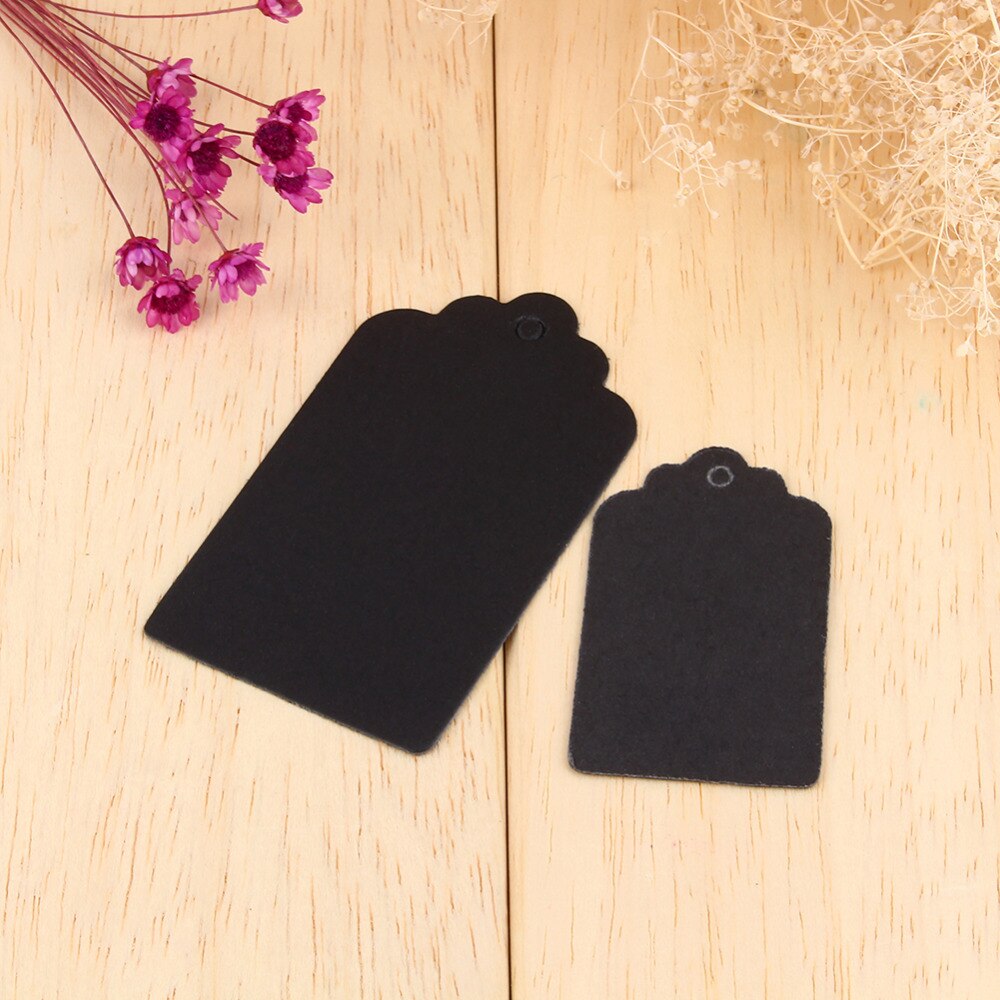 100pcs Paper Tags Kraft Paper Tag Head Label Festival Note DIY Blank Price Hang Tag Birthday Wedding Party Paper Cards Tag