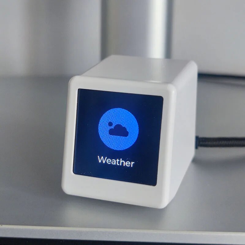 Bitcoin-Preisdisplay-Ticker mit intelligenter Wetteruhr, unterstützt Kryptowährung, Lagerbier- und Umtauschrate und Goldpreis-Tracker: Weiß