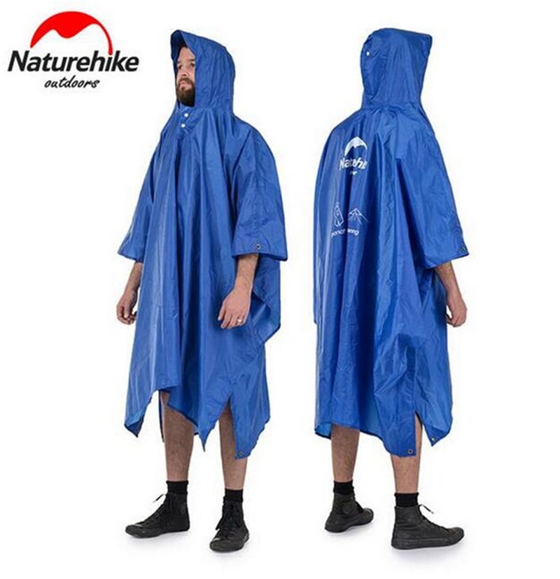 Naturehike 3 in 1 Ourdoor Raincoat Portable Multifunctional Water-resistant Shade Cover Waterproof Poncho Rainwear