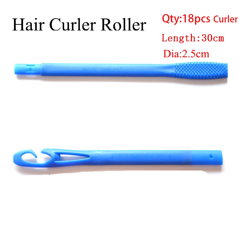 18/20pcs 20/45/55/65cm Plastic Hair Roller with Sticker Hook Long Magic Hair Curler Magic Hair Roller Spiral Curls Easy Usage: 18pcs 30cm
