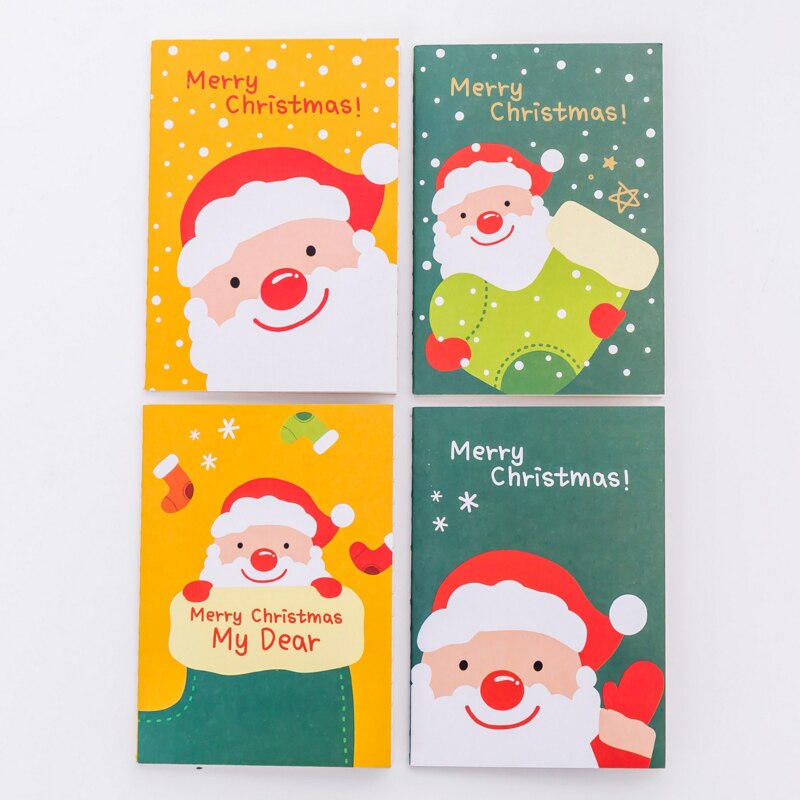 1 teile/los Kawai Karikatur Weihnachten Schild Santa Claus Tasche Notiz Niedlich Buch Glücklich Weihnachten Notizbuch Schreibwaren: Santa Claus