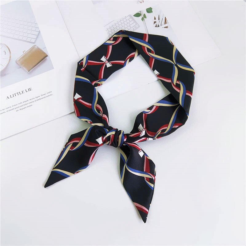 Hart Print Hoofd Scraf Das Sjaal Vrouwen Lange Skinny Chiffon Zak Haar Sjaals Voor Dames foulard Femme: COLOR 6
