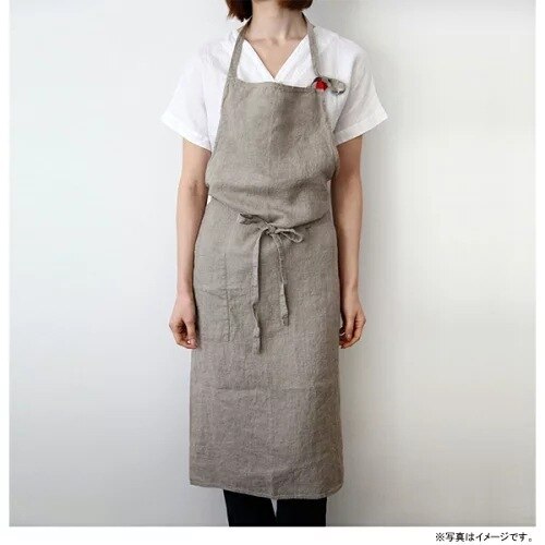 INS Japanese Linen Cotton Lace-up Apron Dress Art Men And Women Work Apron 100*100cm Sleeveless Apron Home: 3