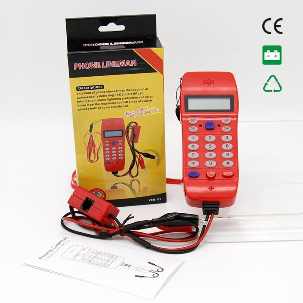 Probador NF-866 Cable de línea de teléfono con pantalla de visualización herramienta óptica Tele fibra comprobar DTMF identificador de llamadas máquina de búsqueda de detección automática