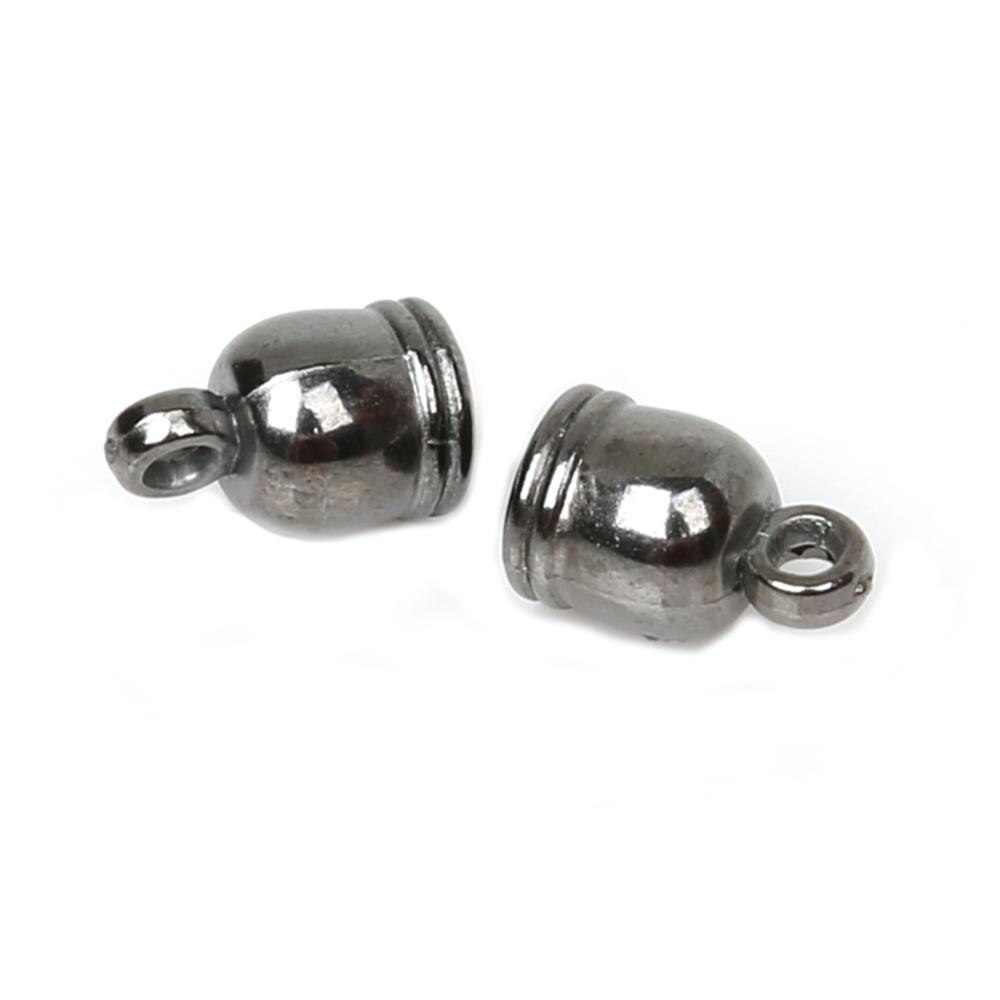 50 teile/los Ohrringe Halskette Ende Spitze Quaste Caps Leder Cord Crimps End Caps Perlen Kappe Verschluss Für DIY Schmuck Machen