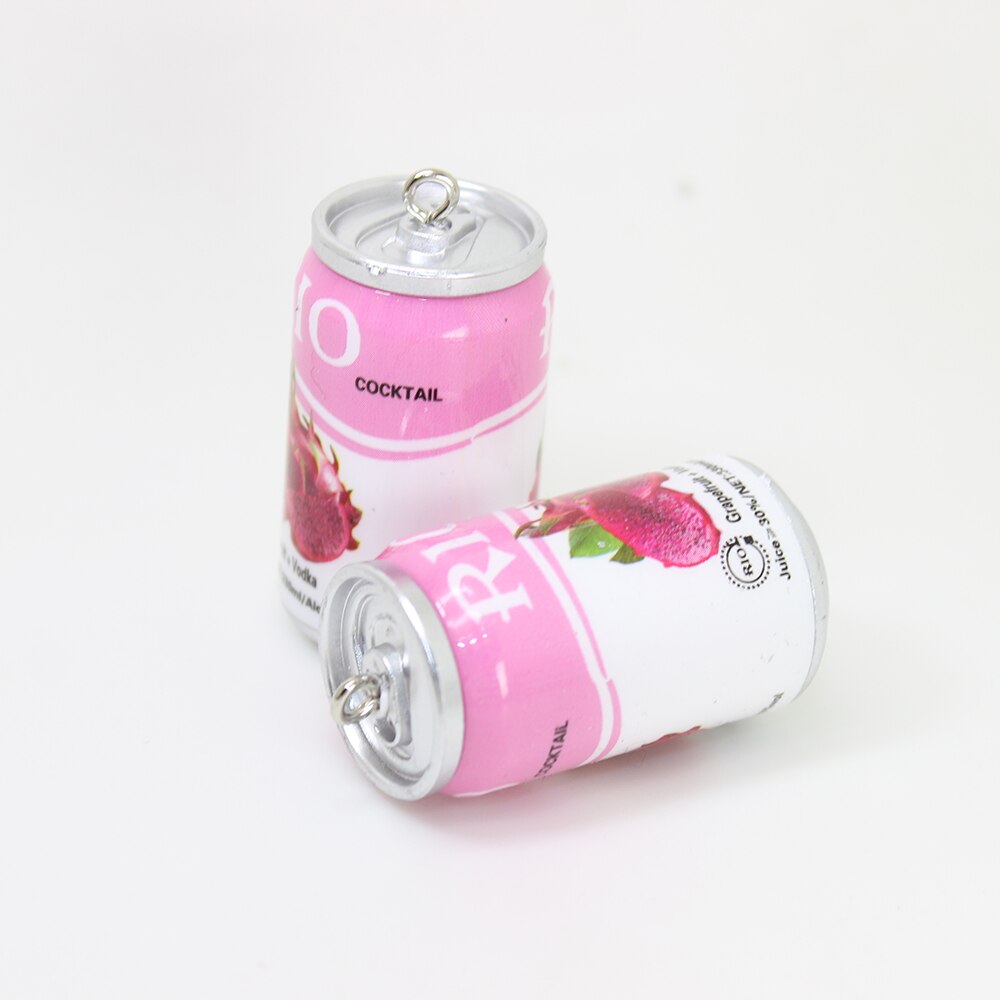 Yamily 6Pcs/24*44Mm Hars Simulatie Cocktail Fles Charms Drankblikjes Hanger Voor Oorbel Sleutelhanger Diy sieraden Maken: 3