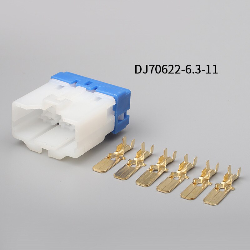 100 Sets 6Pin Amp Auto Elektrische Draad Connectoren Blower Speed Control Weerstand Plug DJ70622-6.3-11/21 En PH772-06015: male full set