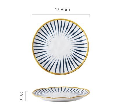 Assiette alimentaire en céramique, peinture à la main, sous glaçure japonaise, bols pour le petit déjeuner ensemble d'assiettes plateau en porcelaine vaisselle ménagère: Kaki foncé